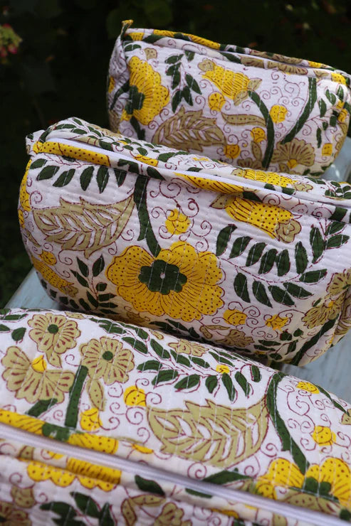 BEAUTY CASE GIALLO FIORI | Sutii Milano